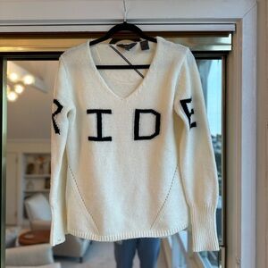 RIDE Equestrian Sweater by Goode Rider Size XS Cream